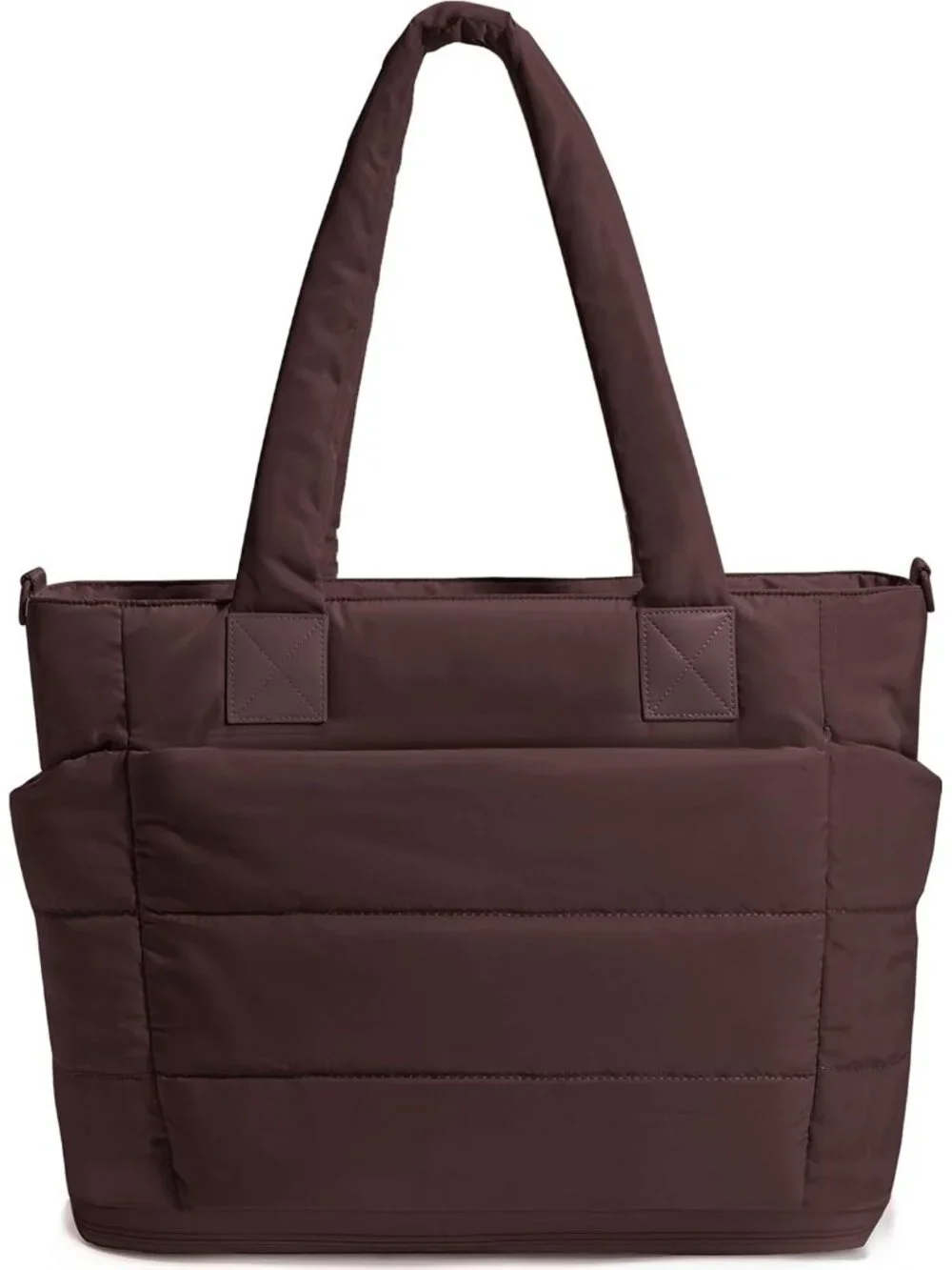 👜Women Large Coffee Quilted Puffer Tote Bag Lightweight Work For Travel Handbag